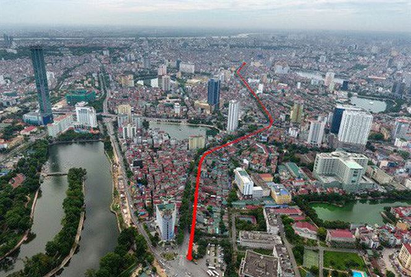 Gần 8.000 tỷ đồng làm 2,2km đường Hoàng Cầu-Voi Phục ở Hà Nội